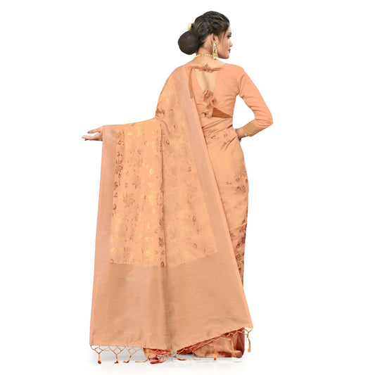 Handspun Banarasi pallu design displayed in clean studio background