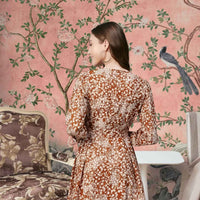 Rear angle showing draped elegance