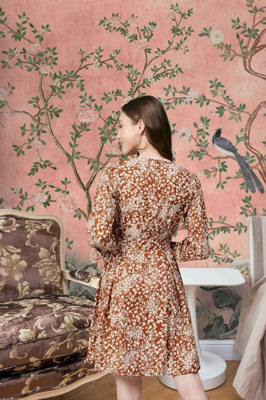Rear angle showing draped elegance
