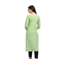  Back studio view of CELESTINA pista green kurti
