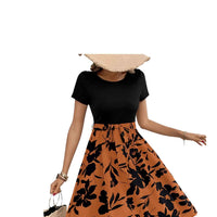 zoomed print detail of dress skirt with transparent background