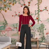  Front view against wine-hued wall—fabric sculpted like dusk