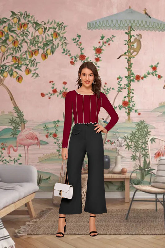 Front view against wine-hued wall—fabric sculpted like dusk