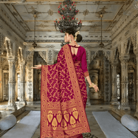 Model walking: gold vine patterns appearing to grow with movement
