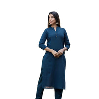 Kurti standing alone, embodying the calm of the evening