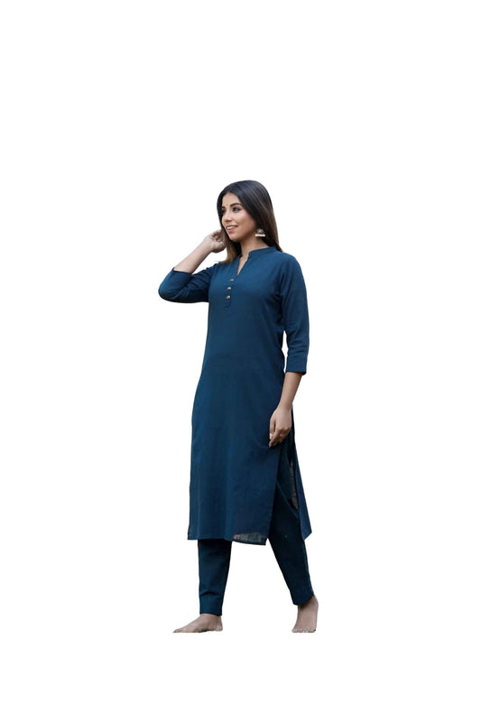 Silhouette showcasing the grace of the mandarin collar and soft drape