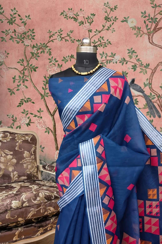 Front view revealing majestic blue print in motion