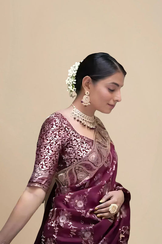 Close-up of embellished blouse glowing in palace lights