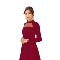 Studio closeup of neckline and upper bodice