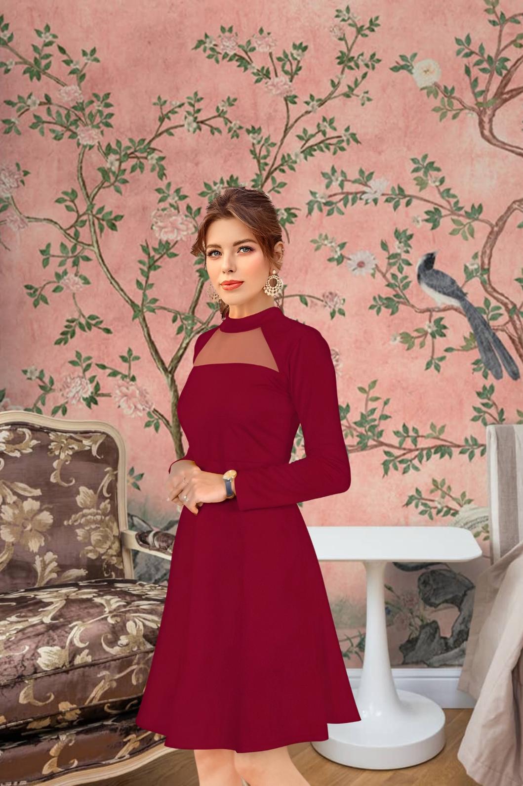 Minimal neckline detail captured with moody lighting